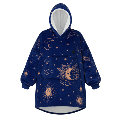 Snuggl™ Heated Blanket Hoodie — Oversized Sherpa Warmth with Rechargeable Battery