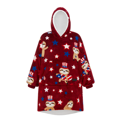 Snuggl™ Heated Blanket Hoodie — Oversized Sherpa Warmth with Rechargeable Battery
