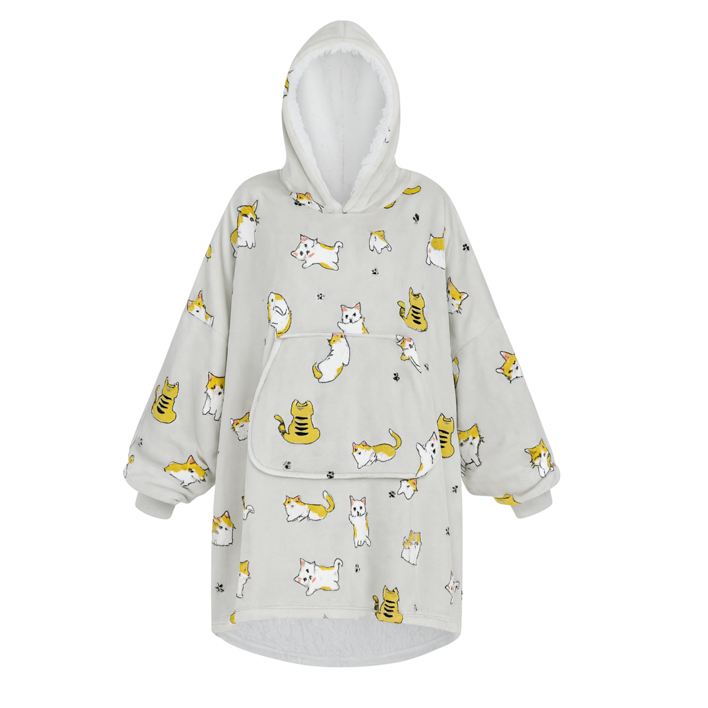 Snuggl™ Heated Blanket Hoodie — Oversized Sherpa Warmth with Rechargeable Battery