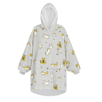 Snuggl™ Heated Blanket Hoodie — Oversized Sherpa Warmth with Rechargeable Battery